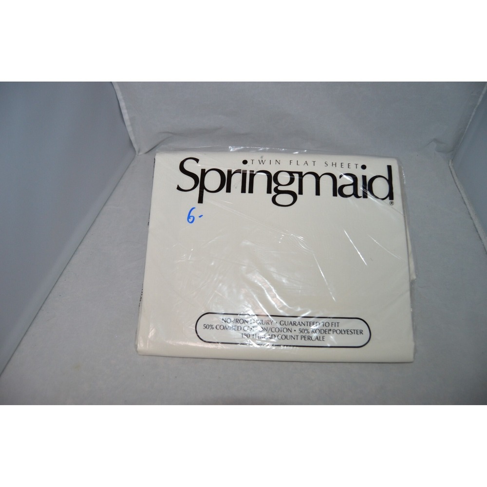 Springmaid Twin Ivory Flat Sheet NIP Vintage